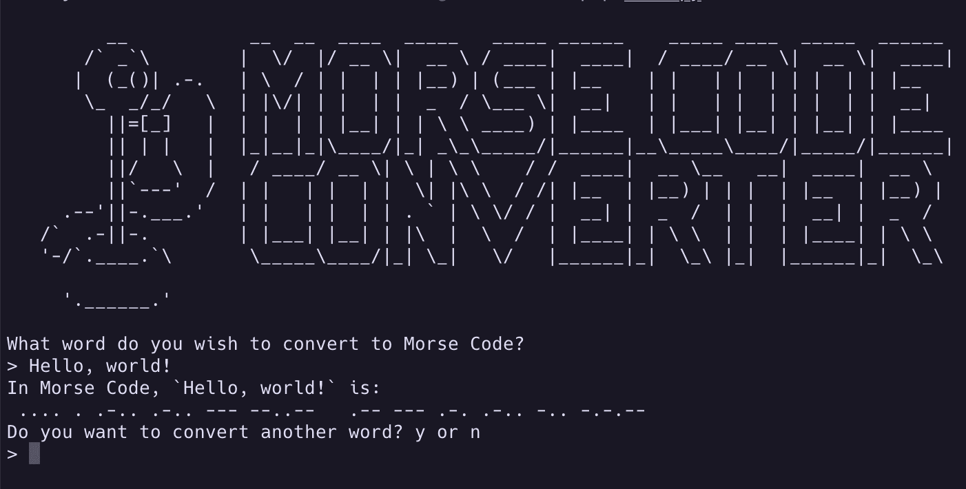 Morse Code Converter
