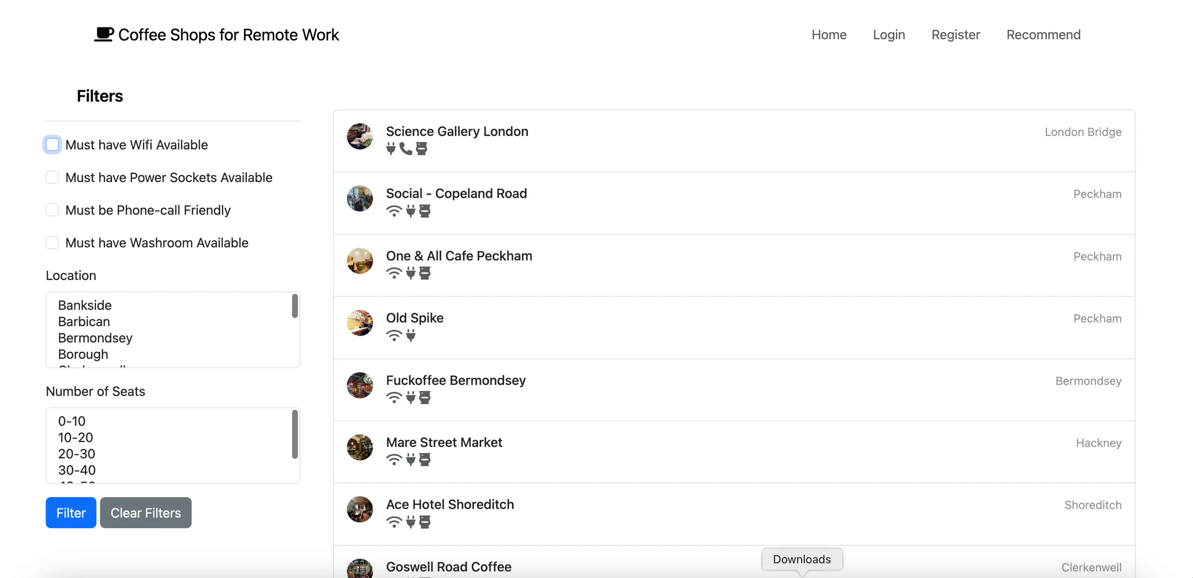 Coffee Shops for Remote work